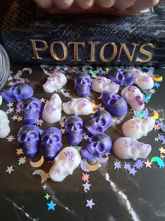 Mini Skull wax melts in fragrance Sherbet Zombie