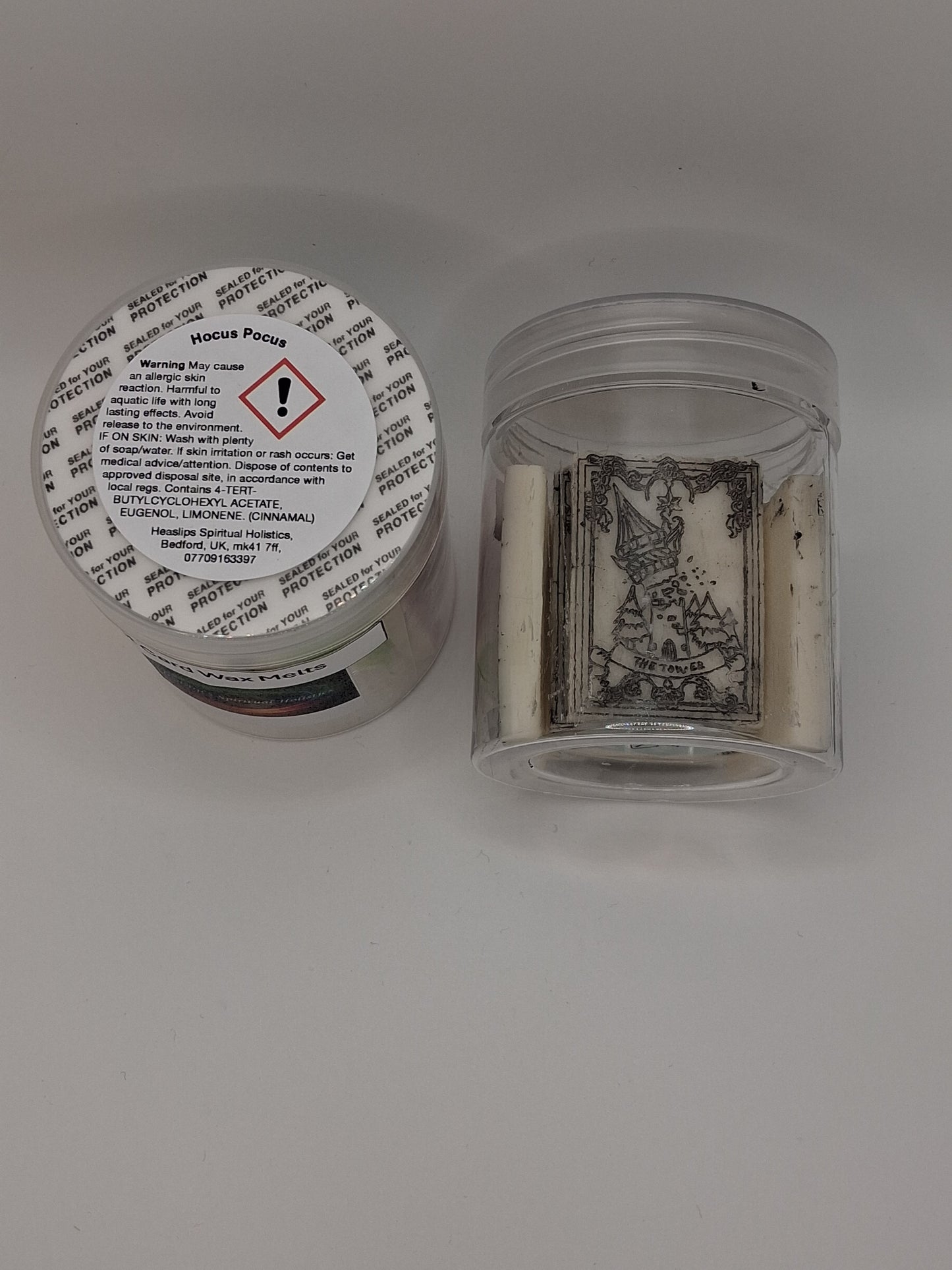 1 Pot of 6 Mini Tarot card wax melts in fragrance Hocus Pocus