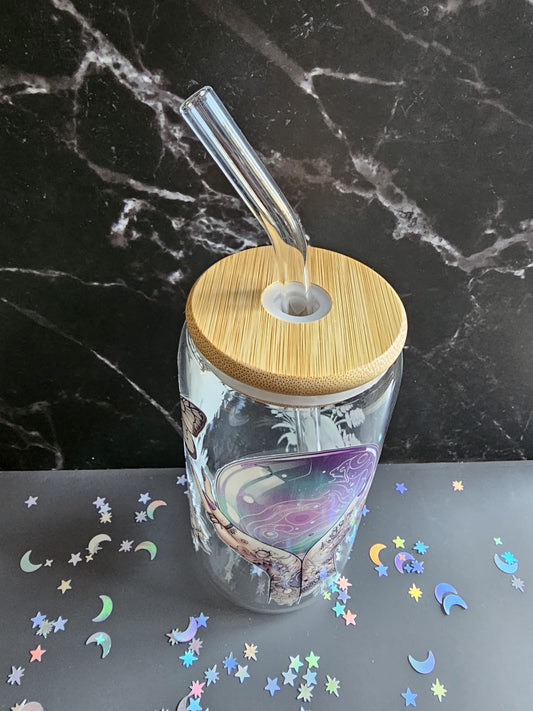 Crystal Ball in hands Tumbler Glass