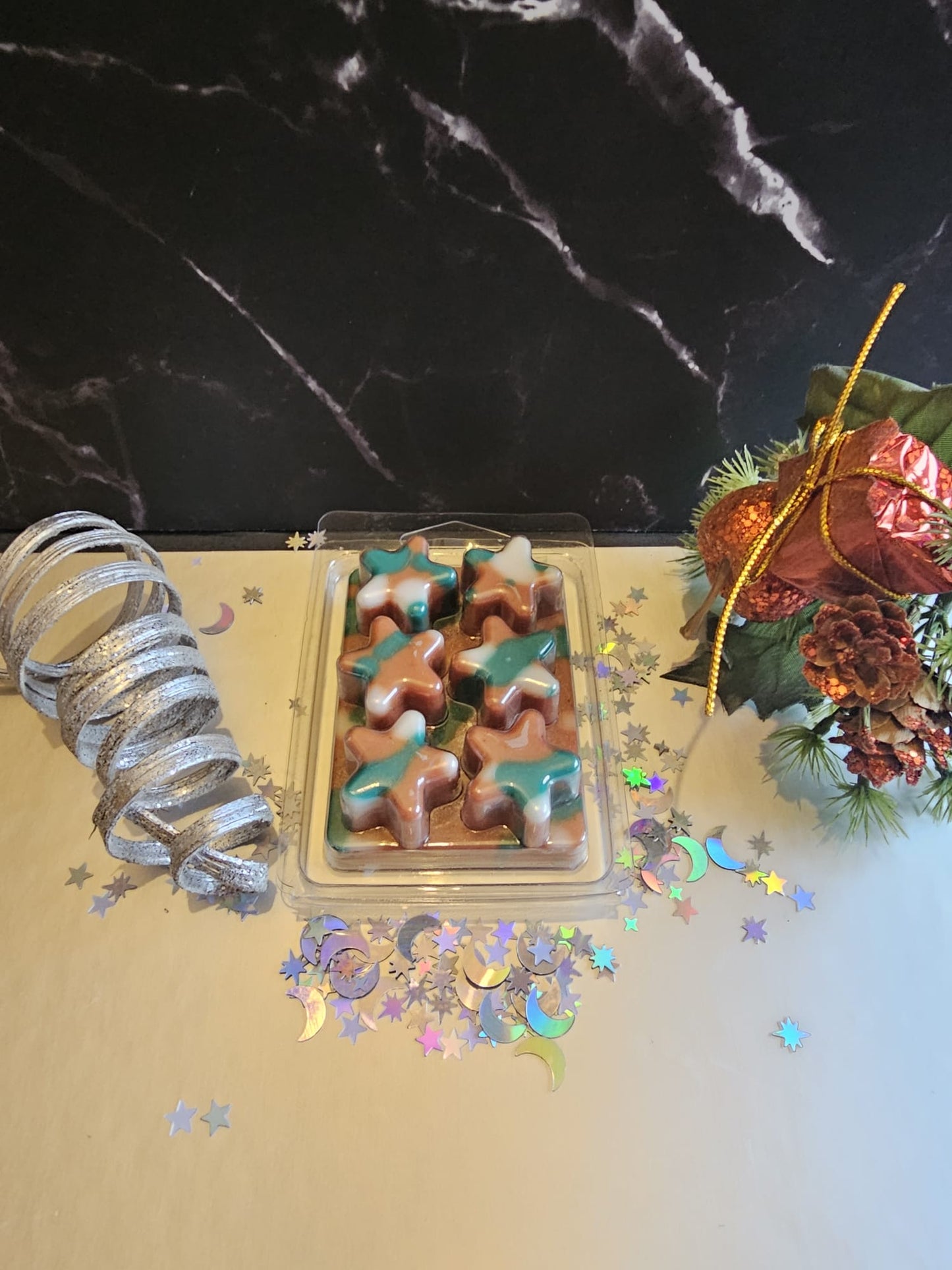 Star shaped wax melt Christmas themed in fragrance Ginger Spice