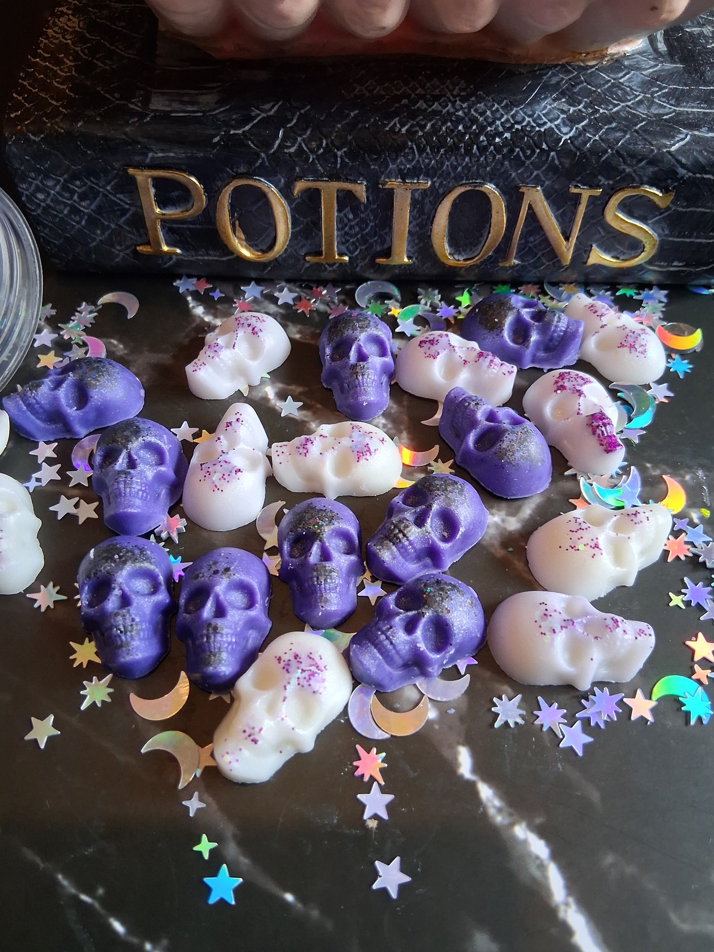 Mini Skull wax melts in fragrance Sherbet Zombie