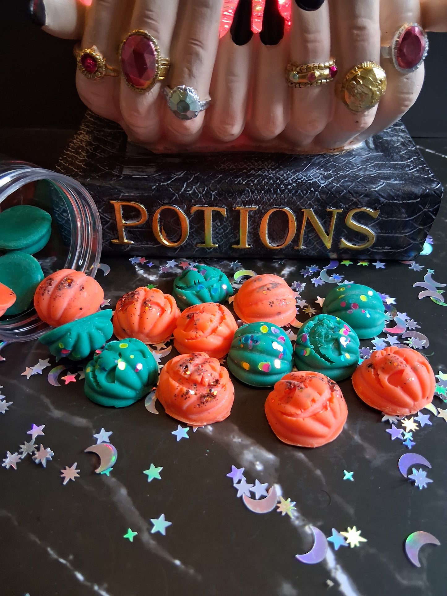 Mini pumpkin wax melts fragranced in Vanilla Pumpkin