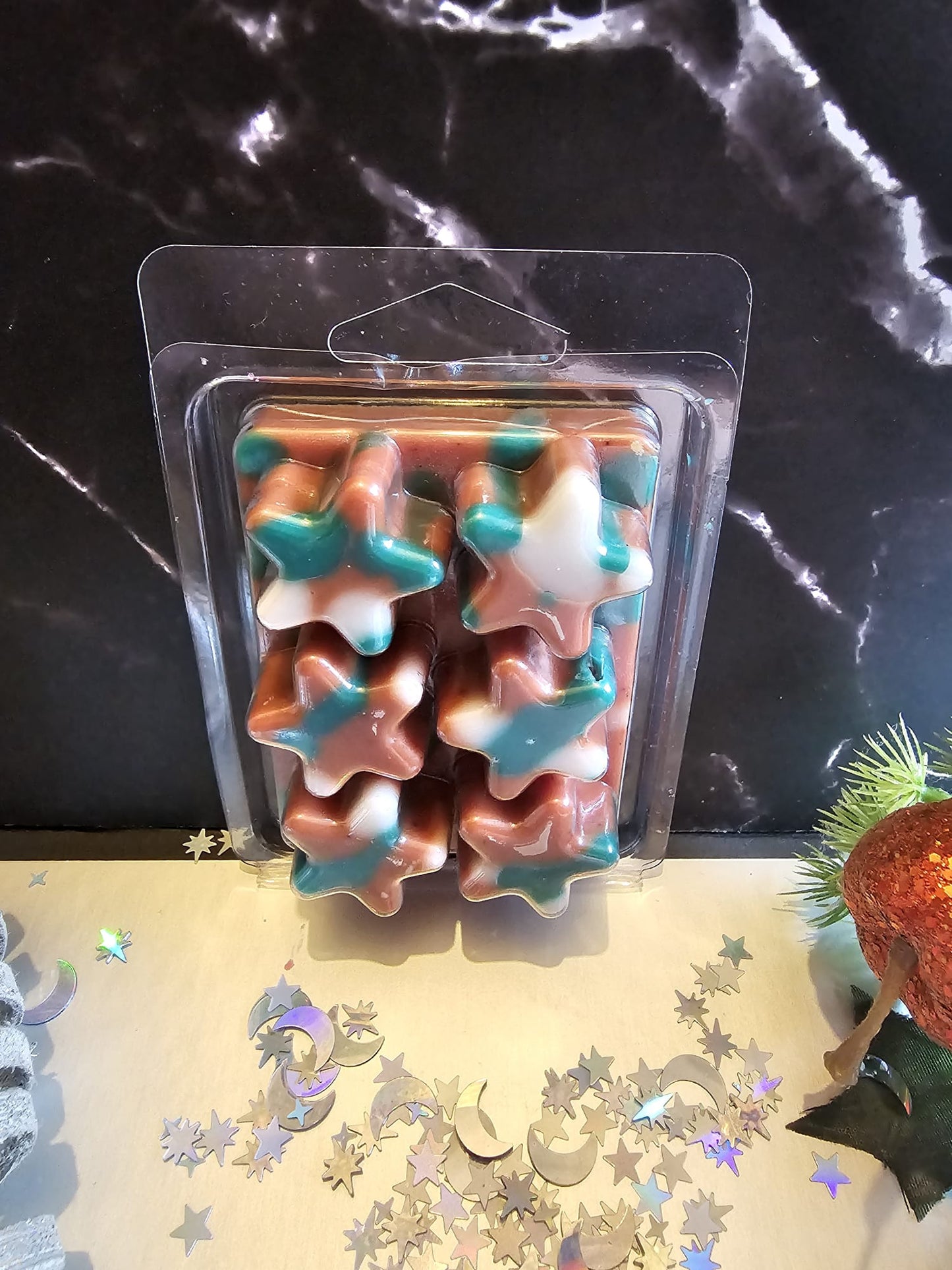 Star shaped wax melt Christmas themed in fragrance Ginger Spice