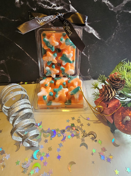 Star clamshell wax melt in Christmas fragrance Hot Apple Pie