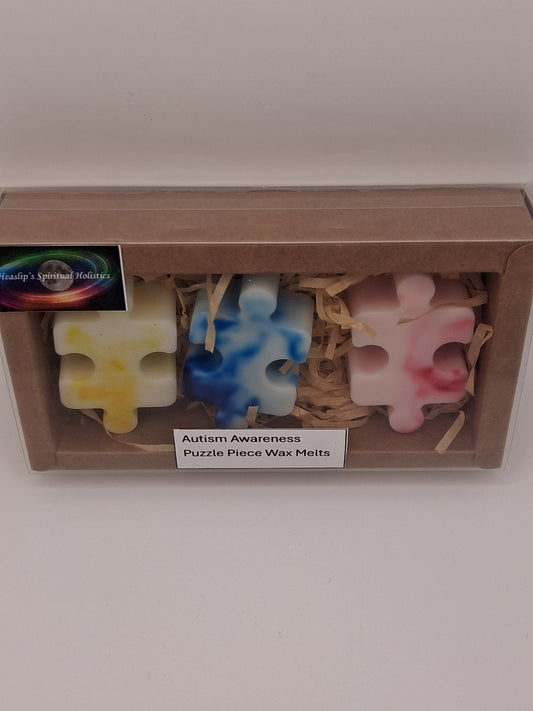 Autism awareness 3 x Puzzle Piece wax melts in fragrance Summer Breeze