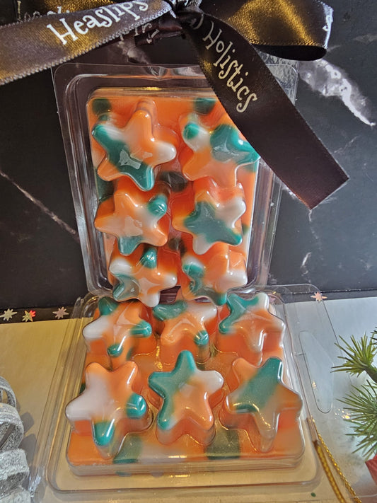 Star clamshell wax melt in Christmas fragrance Hot Apple Pie