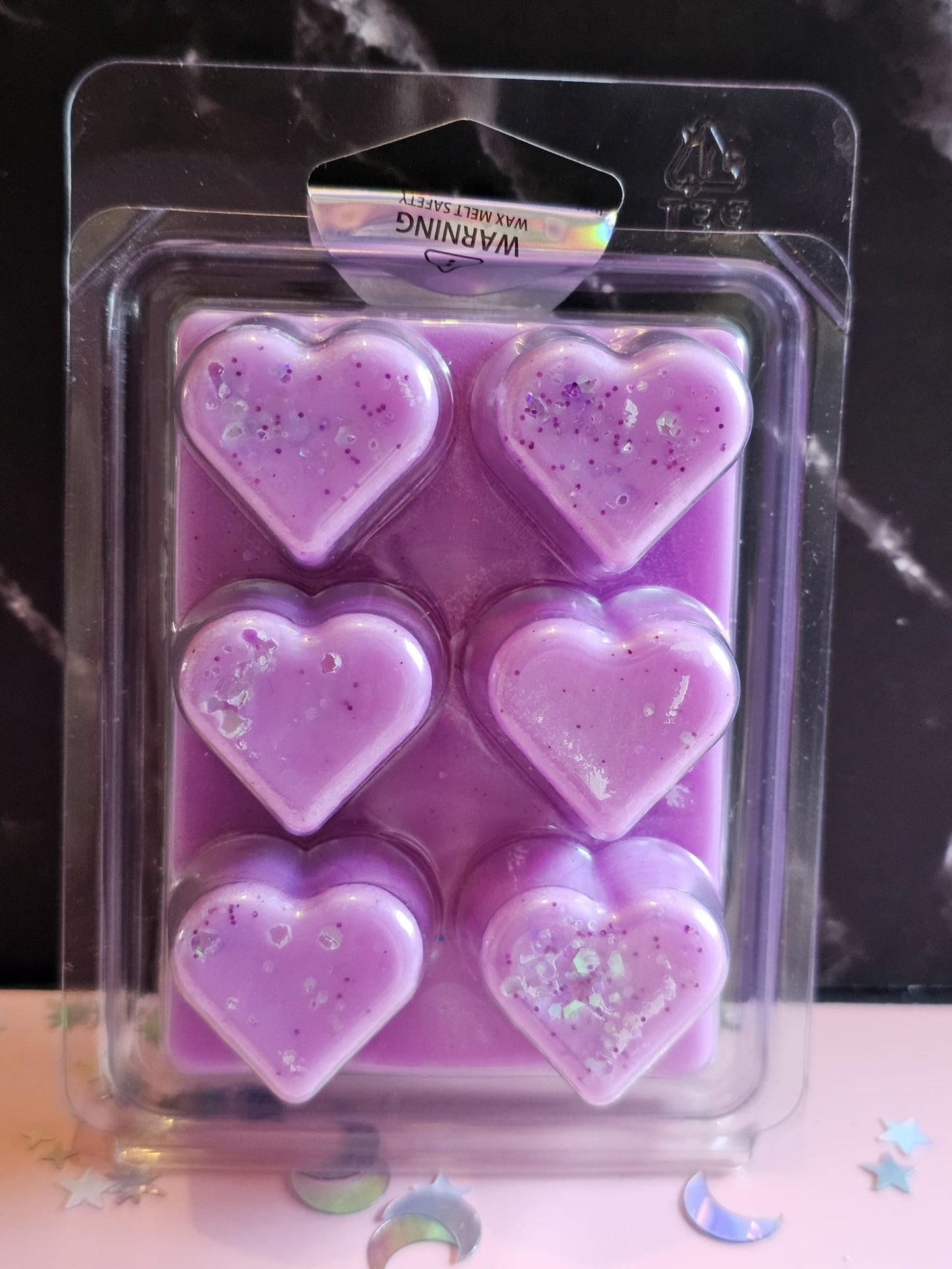 Lavender fragranced wax melt.