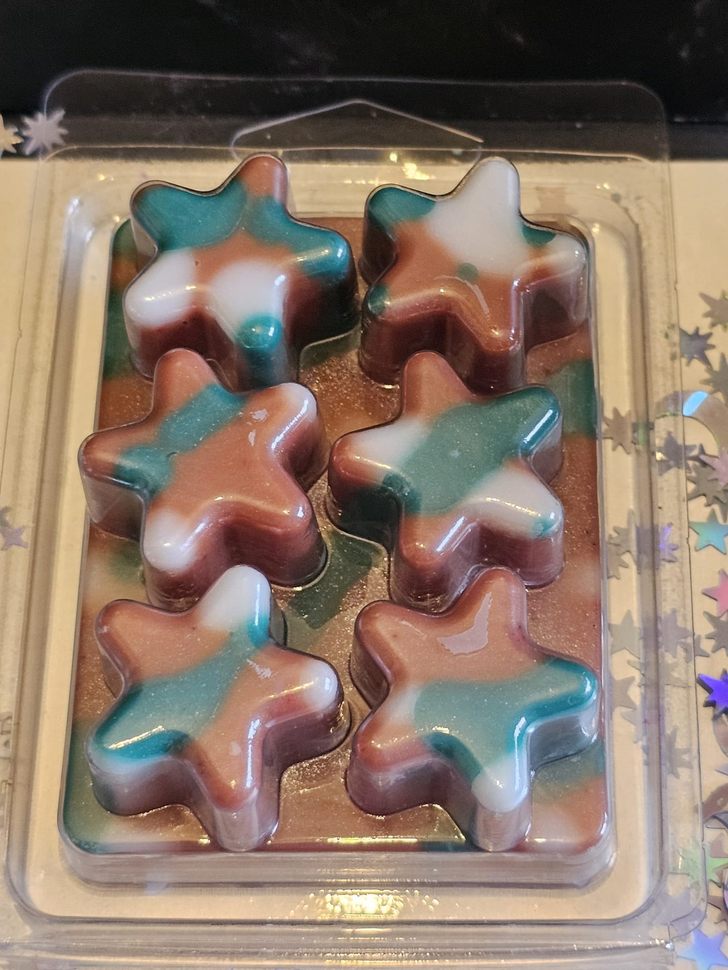 Star shaped wax melt Christmas themed in fragrance Ginger Spice